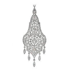 Diamond Platinum Pendant Necklace 3