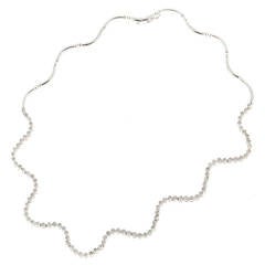 Diamond Gold Swirl Link Necklace 5