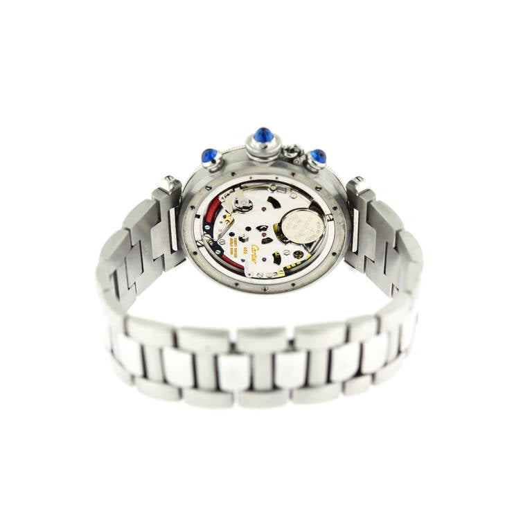 Cartier Stainless Steel Pasha Chronograph Wristwatch 2