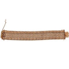 Orosa Pink Gold Wide Hinged Link Bracelet 6