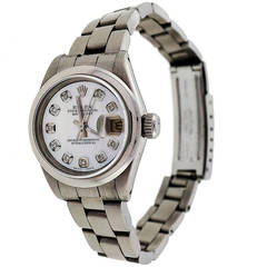Rolex Lady's Steel Datejust Oyster Band Wristwatch Ref 69173 11
