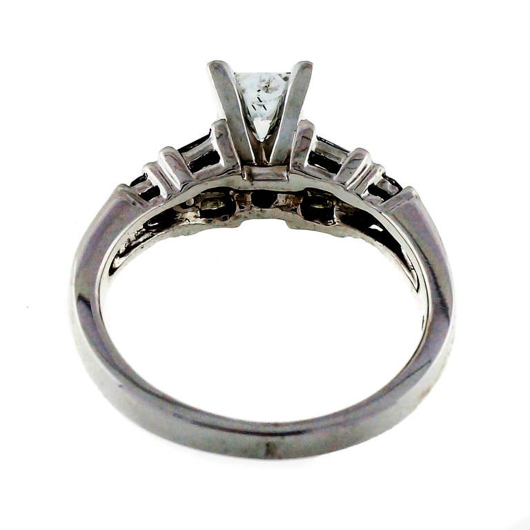 Women's Princess Cut Diamond Platinum Engagement Ring