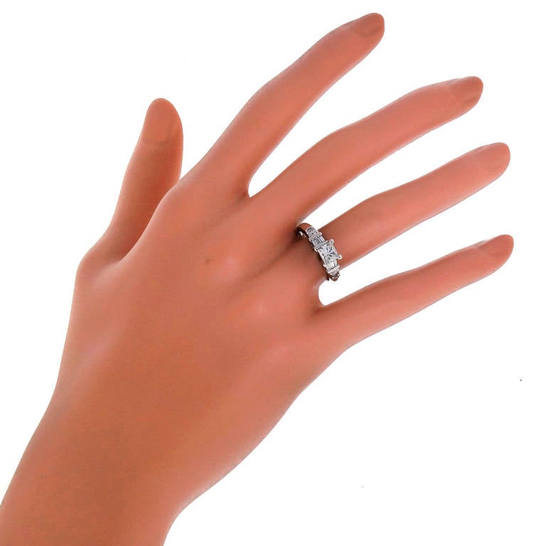 Princess Cut Diamond Platinum Engagement Ring 2