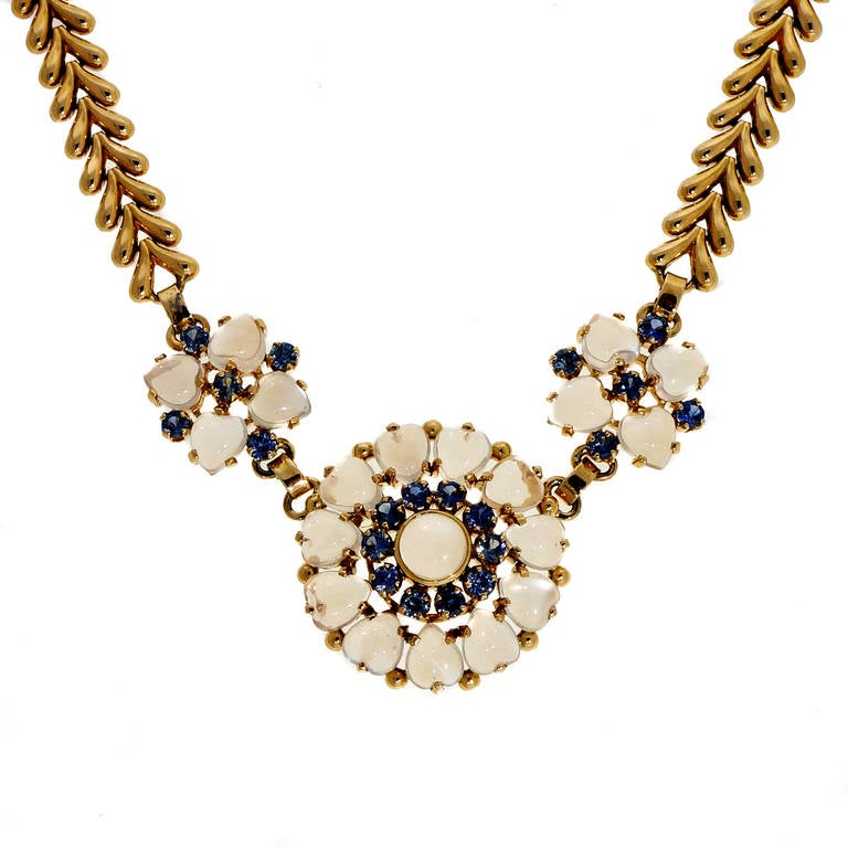 Wefferling Berry and Co. Natural Moonstone Sapphire Yellow Gold