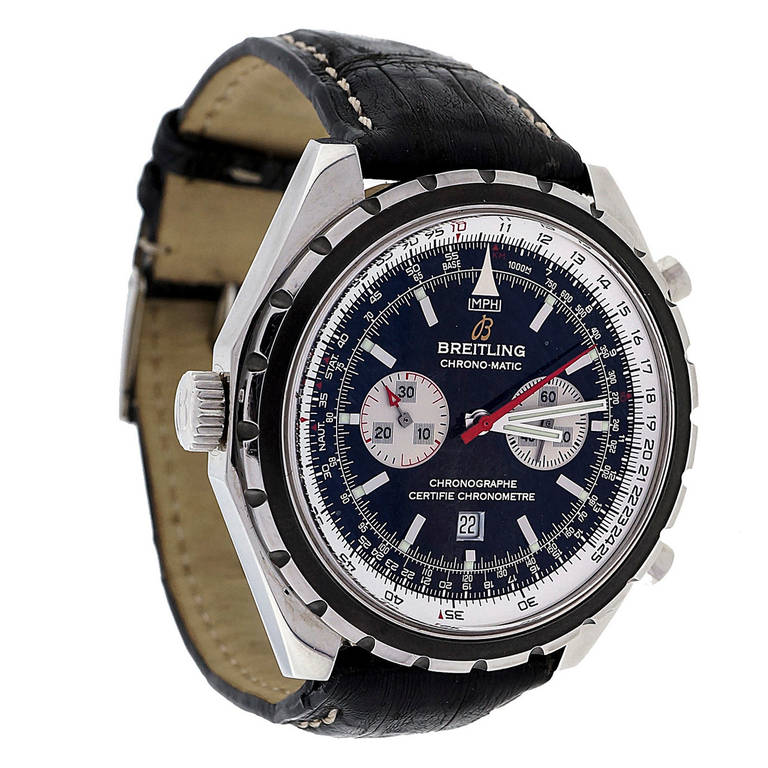 Breitling Edelstahl Chrono-Matic Automatik-Chronograph-Armbanduhr