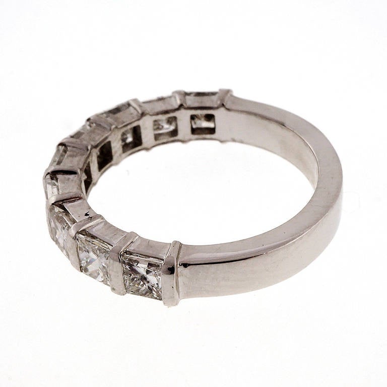 Modern Peter Suchy Designs Diamond Platinum Wedding Band Ring For Sale