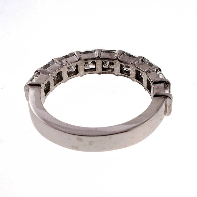 Peter Suchy Designs Diamond Platinum Wedding Band Ring In Good Condition For Sale In Stamford, CT