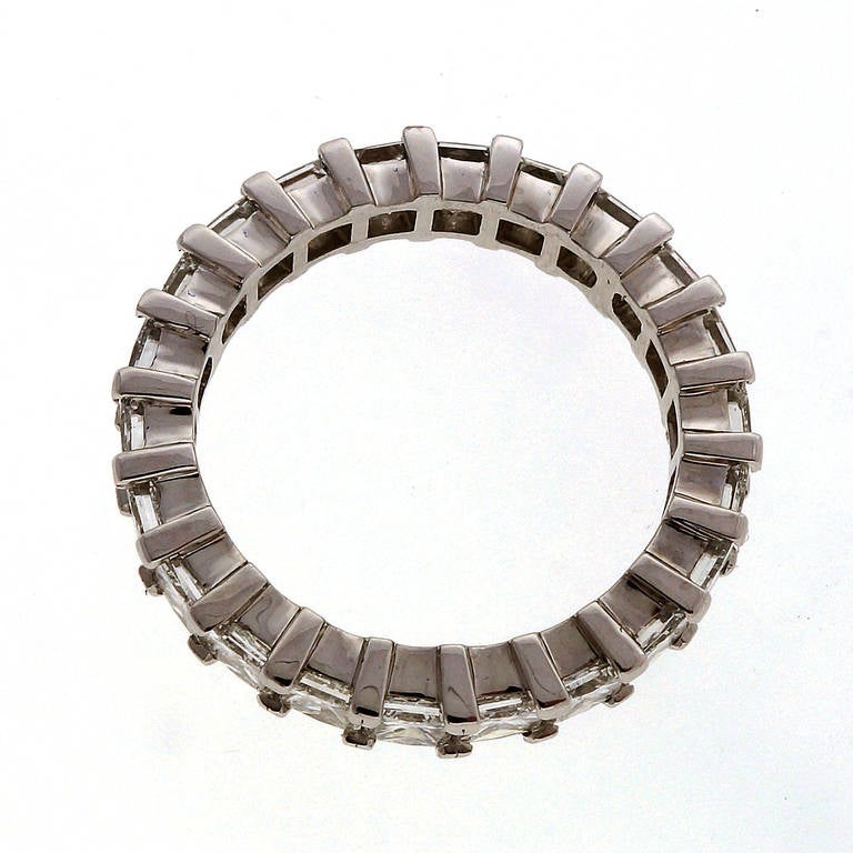 Modern Peter Suchy Diamond Platinum Eternity Ring For Sale