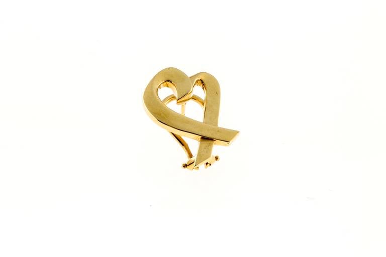 Women's Tiffany & Co. Paloma Picasso Yellow Gold Heart Earrings
