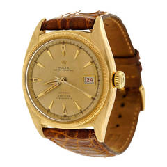 Rolex Oyster Perpetual Ovettone Armbanduhr aus Gelbgold:: Ref. 6105:: circa 1957