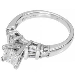 Princess Cut Diamond Platinum Engagement Ring