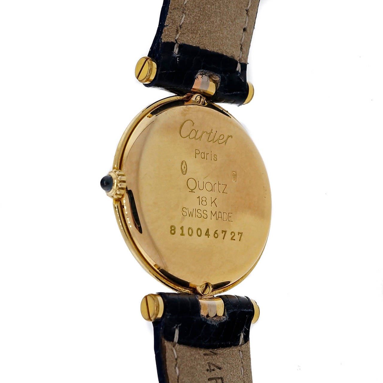 Cartier Lady's three color Gold Custom Colored Dial Trinity Quartz ...