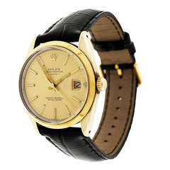 Montre-bracelet Rolex Oyster Perpetual Date en acier inoxydable doré:: modèle 1550