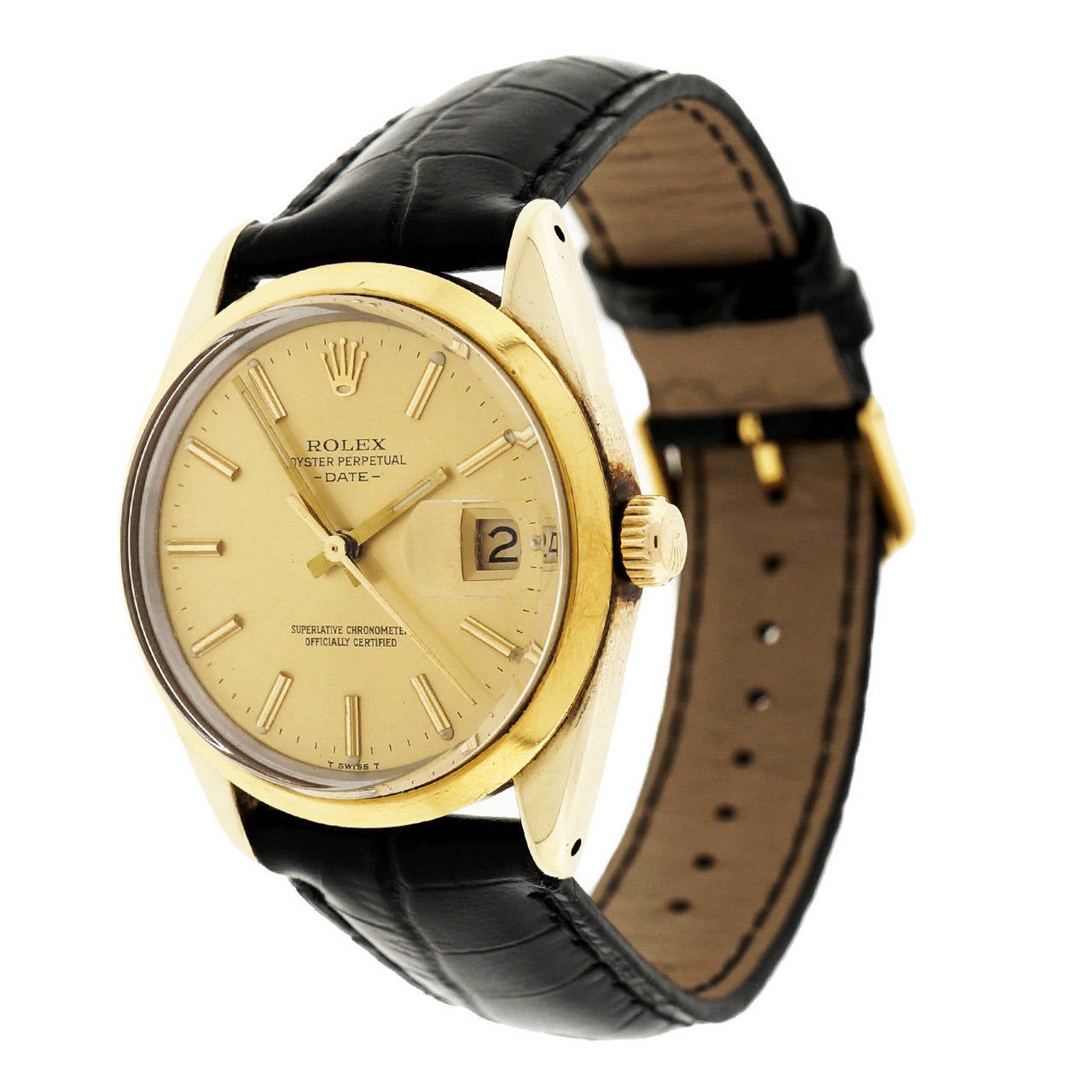 Rolex Gold-Filled Stainless Steel Oyster Perpetual Date Wristwatch Model  1550 at 1stDibs | gold filled rolex, rolex stainless steel back, rolex  resistant stainless steel back water