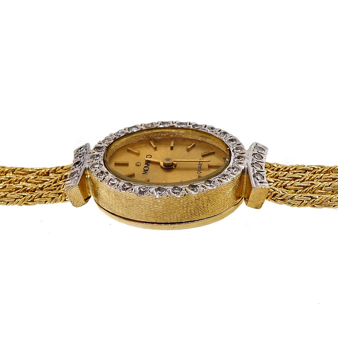 Movado Lady's Yellow Gold and Diamond Wristwatch 1