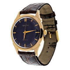 Mathey Tissot Yellow Gold Automatic Wristwatch with Custom-Colored Dial 7