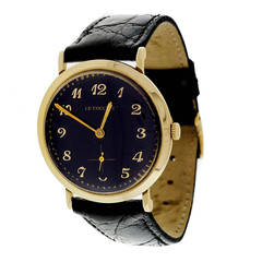LeCoultre Yellow Gold Wristwatch with Custom-Colored Dial