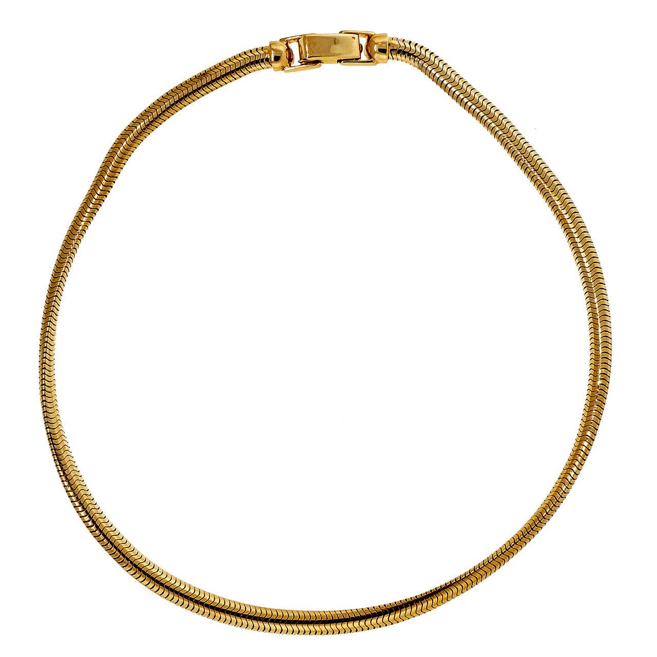 Tiffany & Co. Oval Yellow Gold Snake Chain