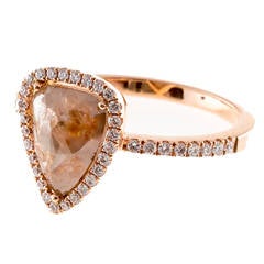 Pear Diamond Rose Gold Ring 12