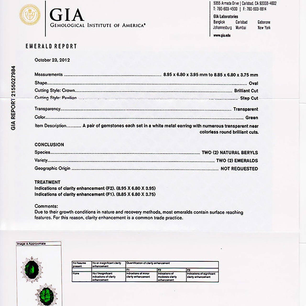 GIA Certified 3.25 Carat Oval Green Emerald Diamond Halo Gold Stud Earrings In Good Condition In Stamford, CT
