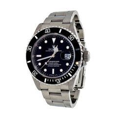 Rolex Stainless Steel Submariner Wristwatch Ref 16610