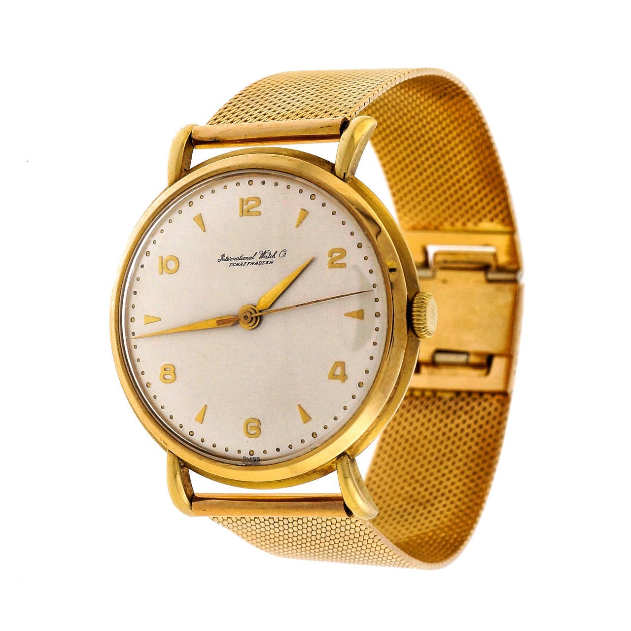 IWC Yellow Gold Wristwatch with Center Seconds