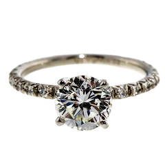 Diamond Platinum Engagement Ring 8