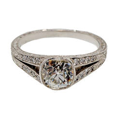 Peter Suchy Diamond And Platinum Split Shank Engagement Ring 11