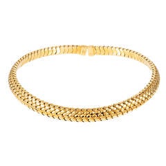 Tiffany & Co. Yellow Gold Mesh Collar Necklace 1