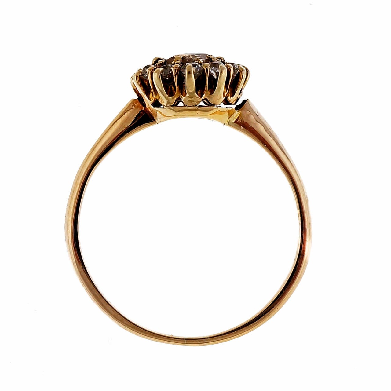 Women's Victorian Diamond Pink Gold Engagement Ring