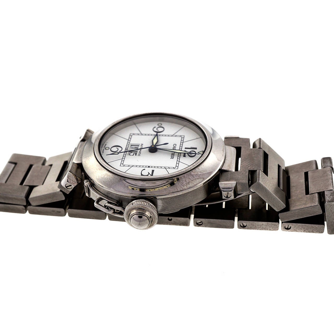 Women's or Men's Cartier Stainless Steel Pasha Automatic Wristwatch with Date