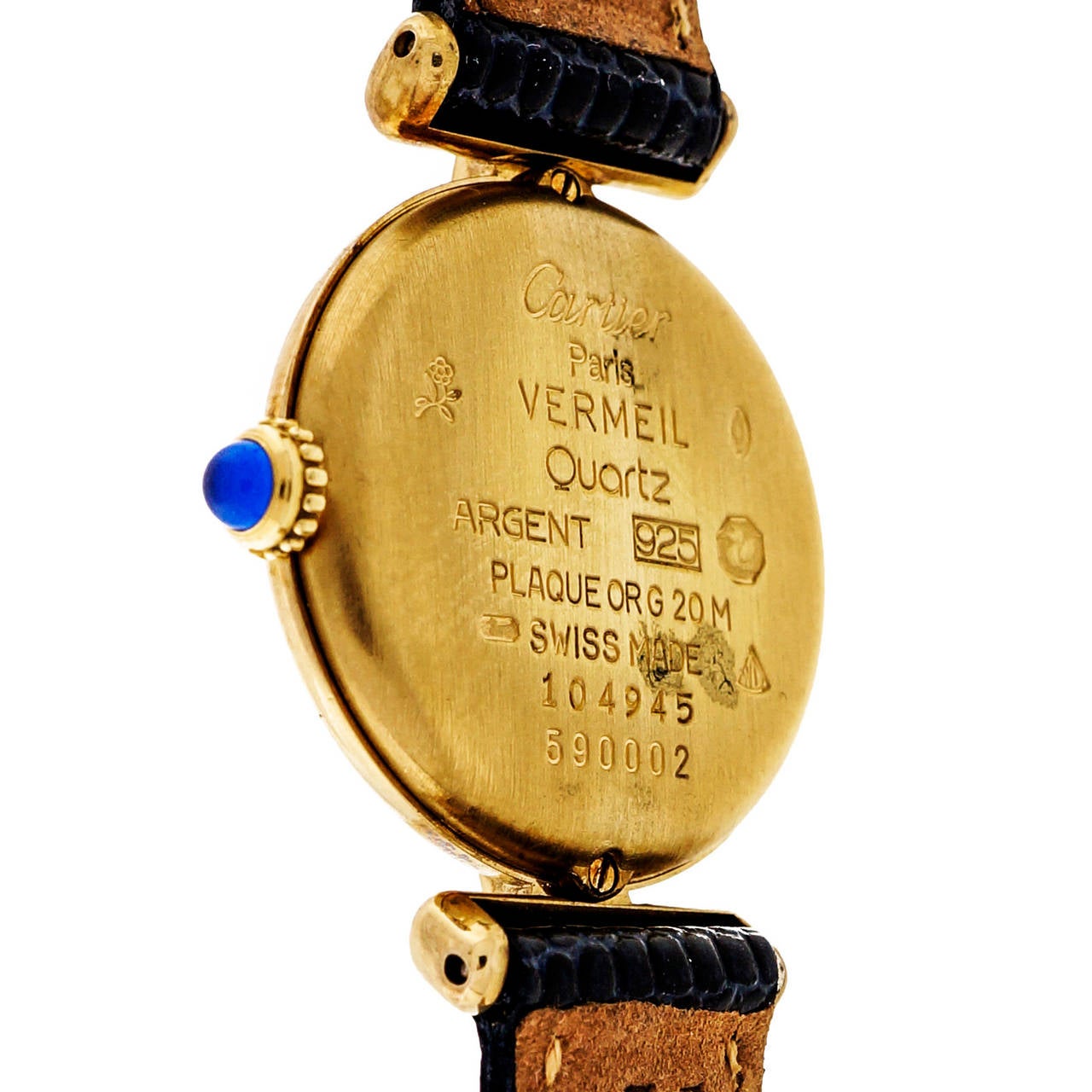 Women's Cartier Lady's Gilt Silver Vermeil Wristwatch