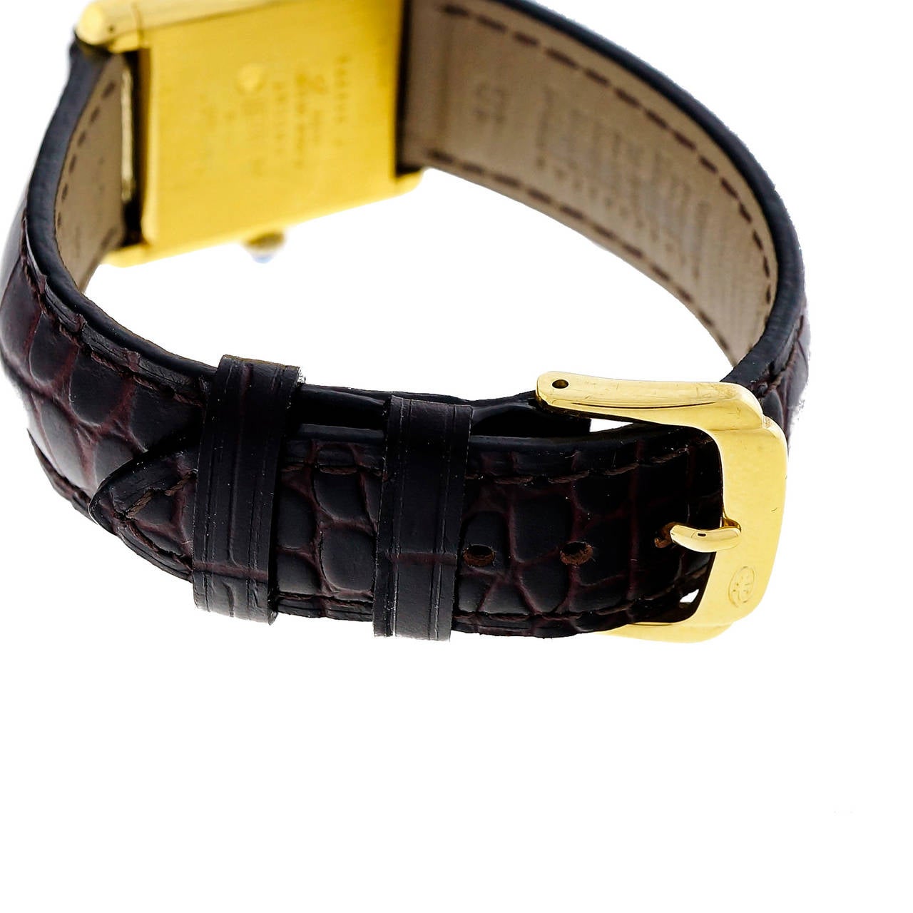 Cartier Gilt Silver Vermeil Must de Cartier Tank Wristwatch circa 1990s 2