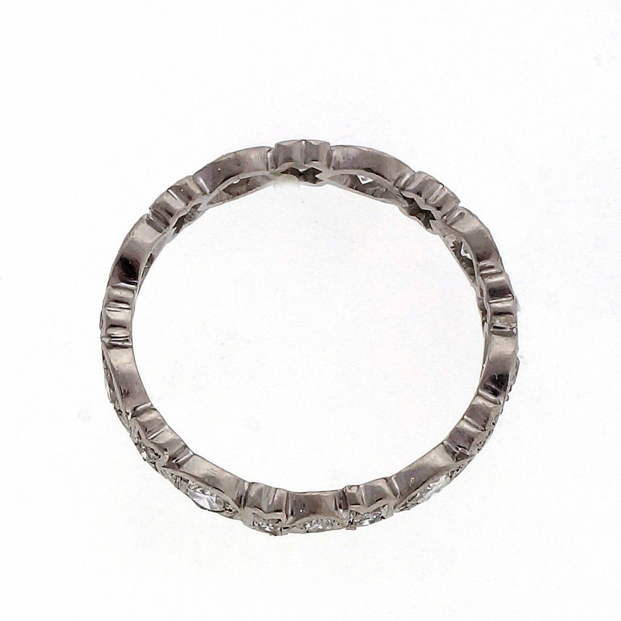 Modern Diamond Platinum Eternity Ring