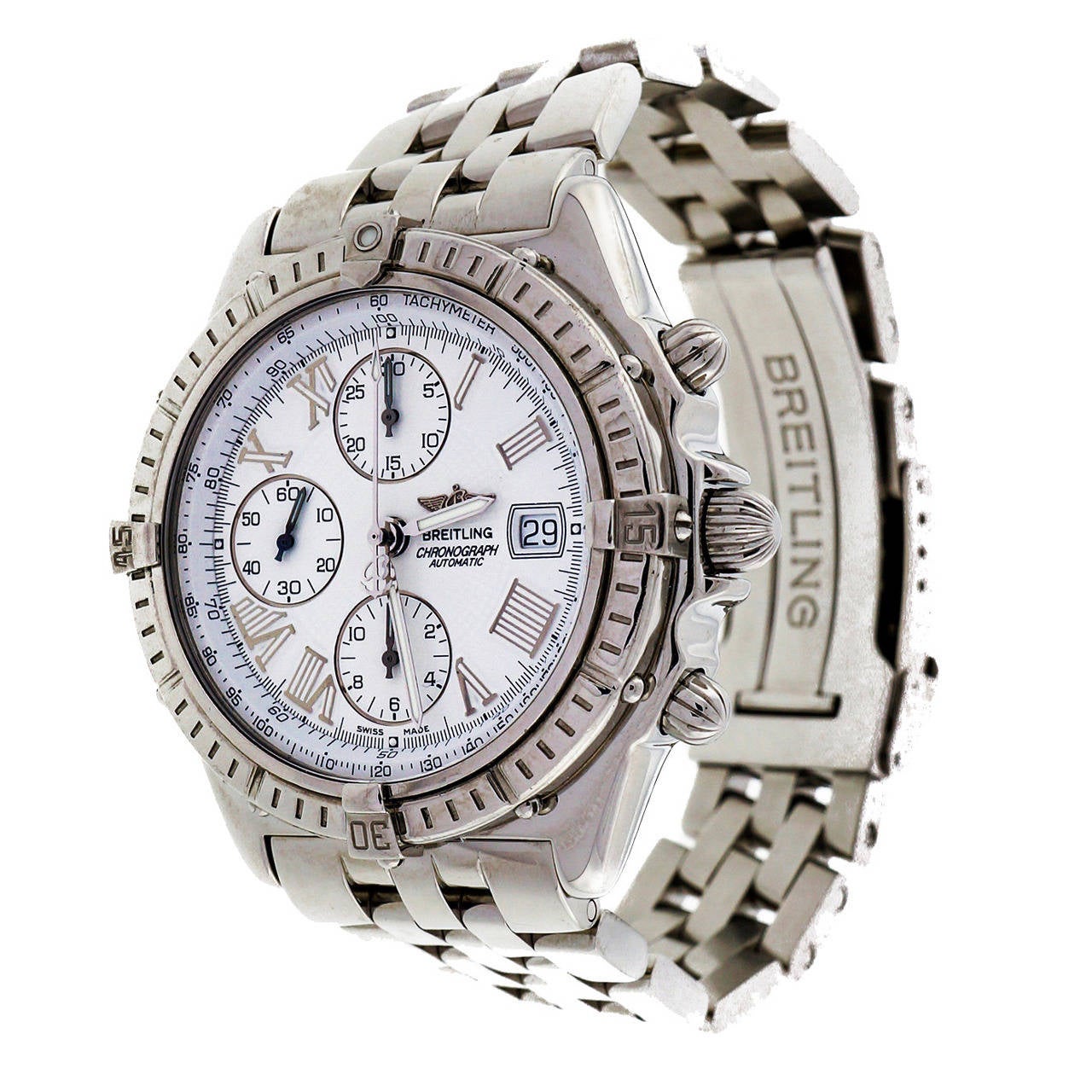 Breitling Stainless Steel Crosswind Automatic Chronograph Wristwatch