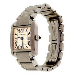 Cartier Lady's Stainless Steel Tank Francaise Wristwatch