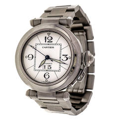 Retro Cartier Stainless Steel Pasha Automatic Wristwatch with Date