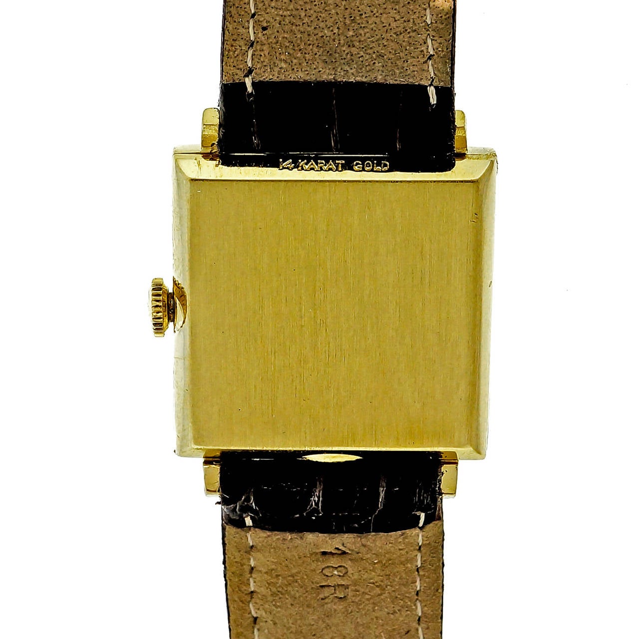 Tiffany & Co. Yellow Gold Wristwatch with Custom-Colored Dial circa 1960s In Good Condition In Stamford, CT