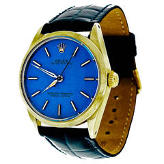 Rolex Gilt and Steel Oyster Perpetual Wristwatch with Custom-Colored Dial