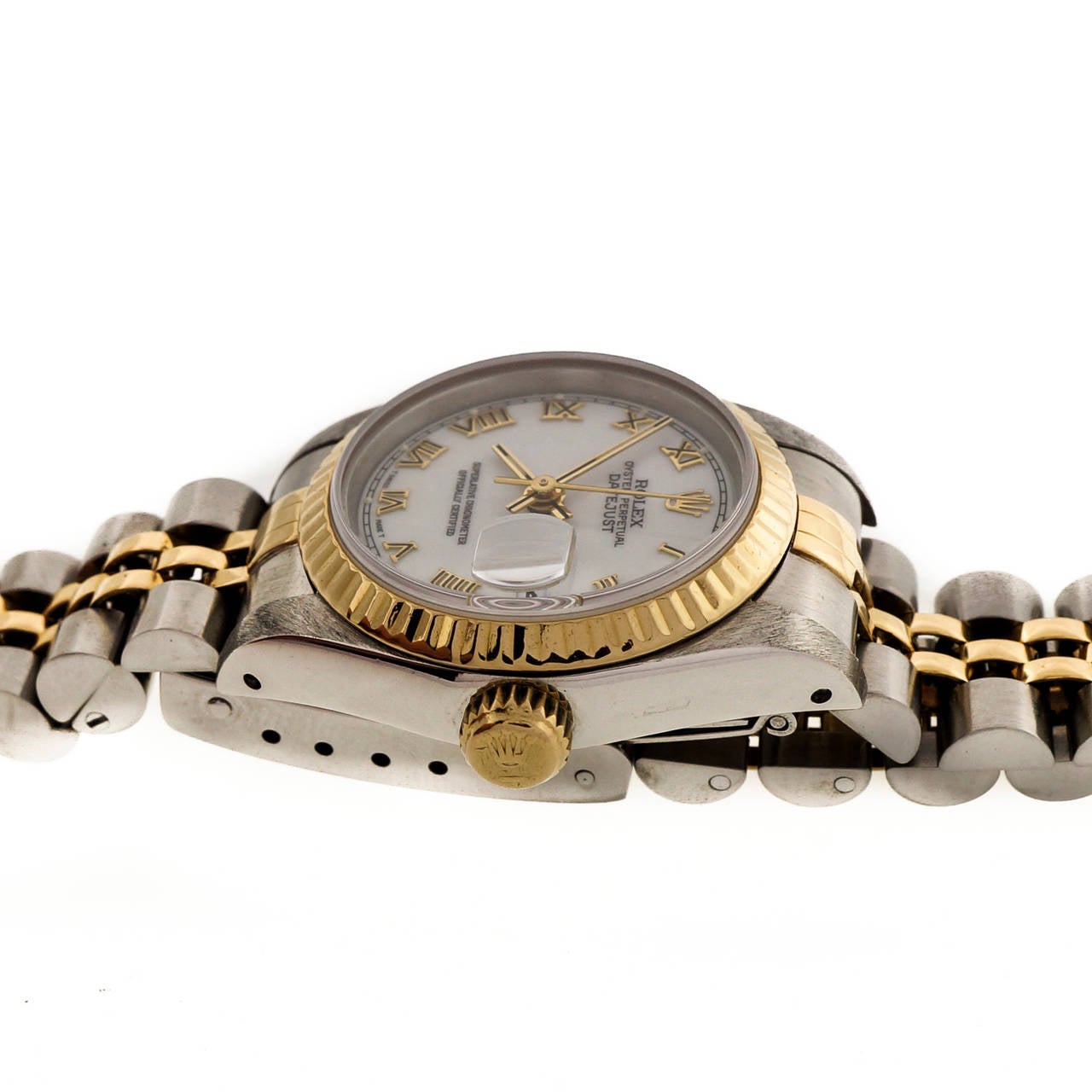 Rolex Lady's Yellow Gold and Stainless Steel Datejust Wristwatch Ref 69173 1