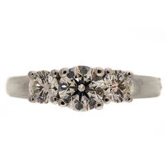 Birks Three Stone Diamond Platinum Engagement Ring 4