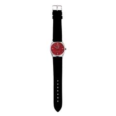Rolex Stainless Steel Custom Colored Red Dial Wristwatch Ref 6565