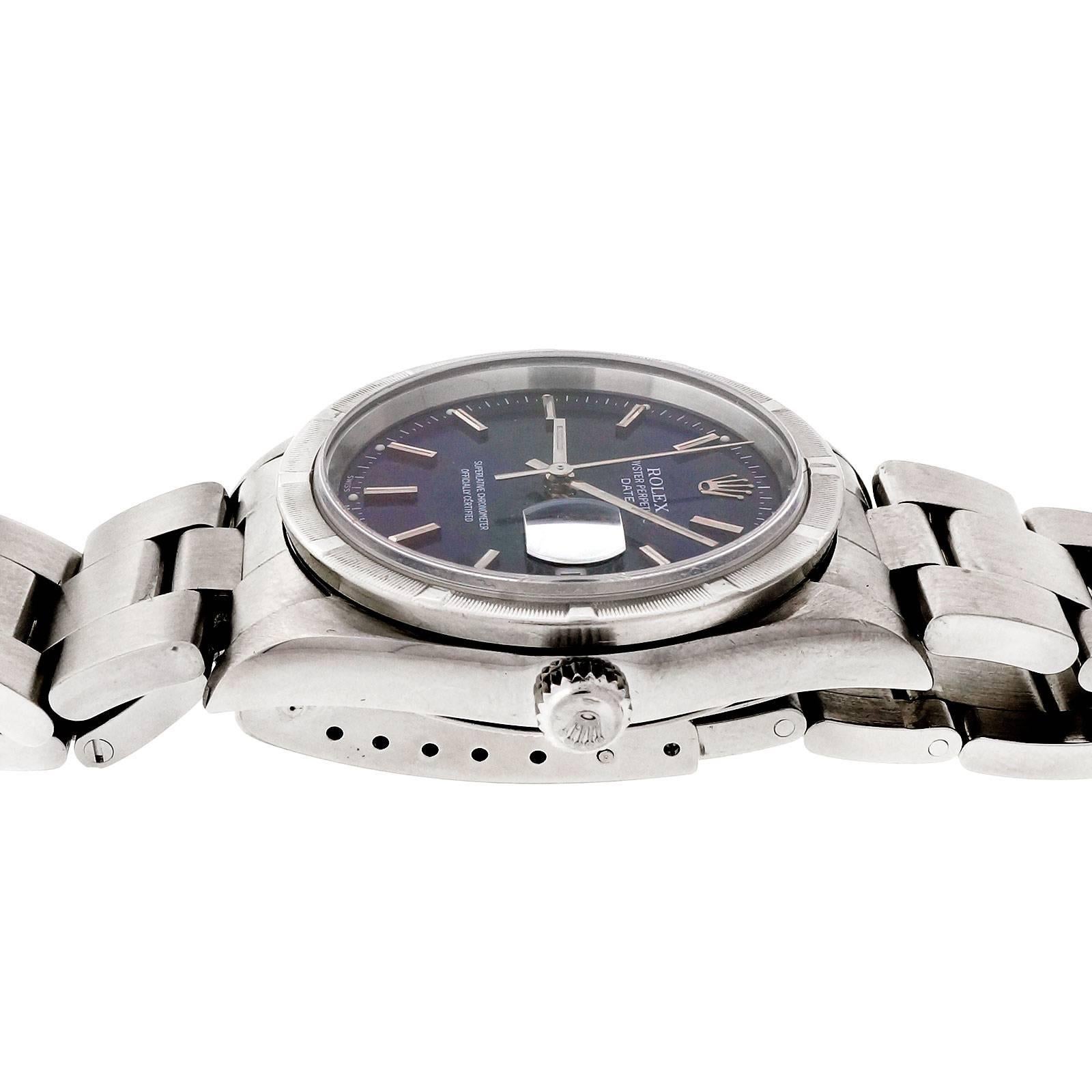 Rolex Edelstahl Oyster Perpetual Armbanduhr Ref 15210 für Damen oder Herren