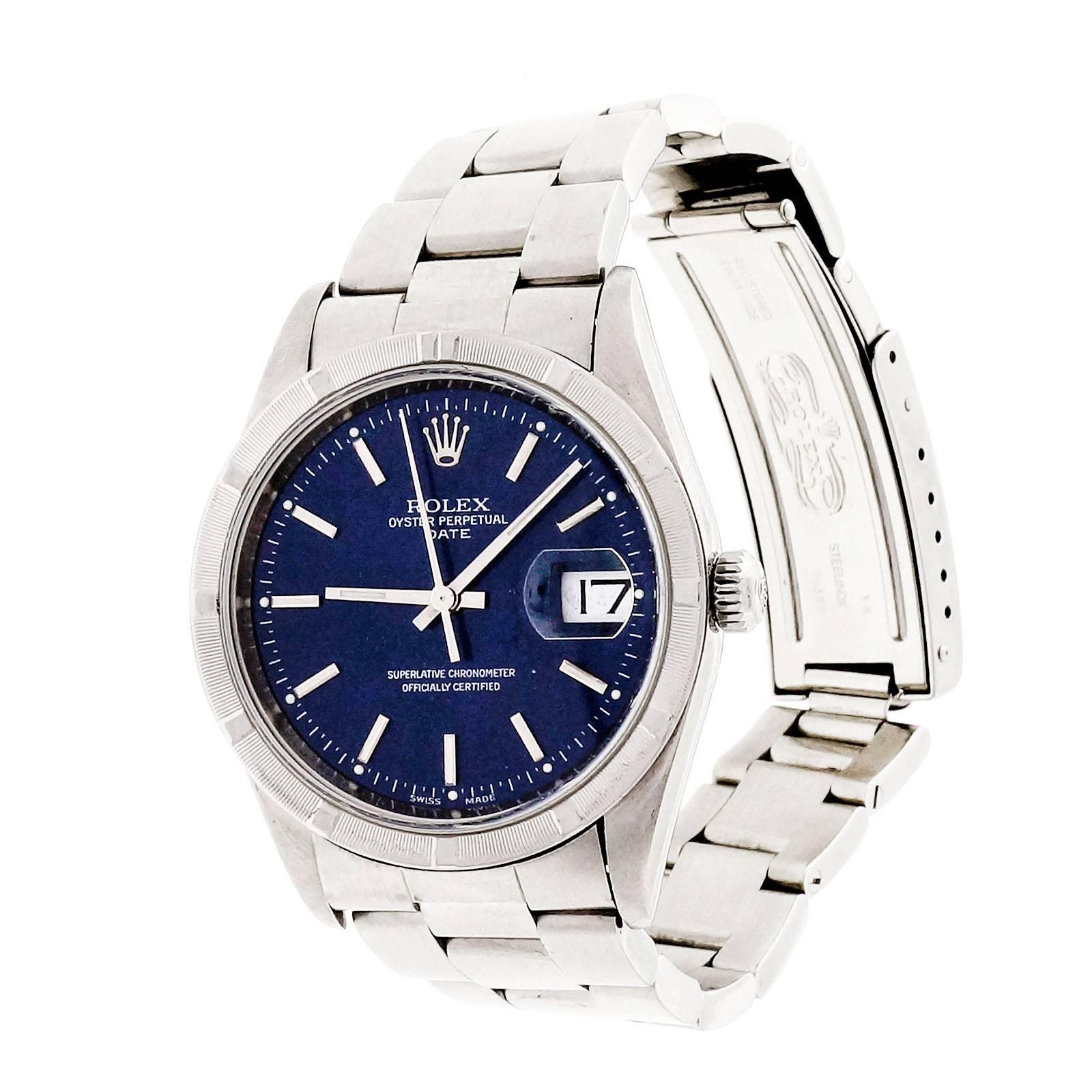 Rolex Edelstahl Oyster Perpetual Armbanduhr Ref 15210 2