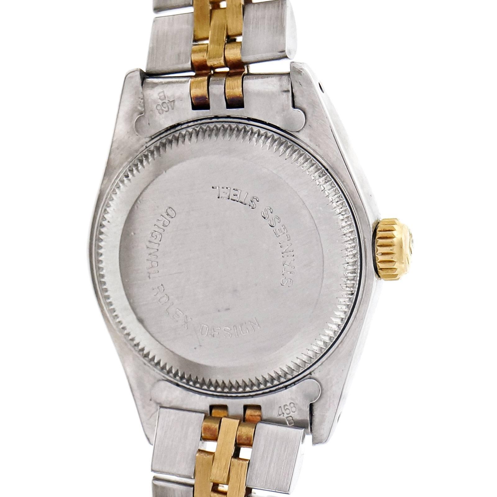 Rolex Yellow Gold Stainless Steel Datejust Custom Colored Dial Wristwatch  In Good Condition In Stamford, CT