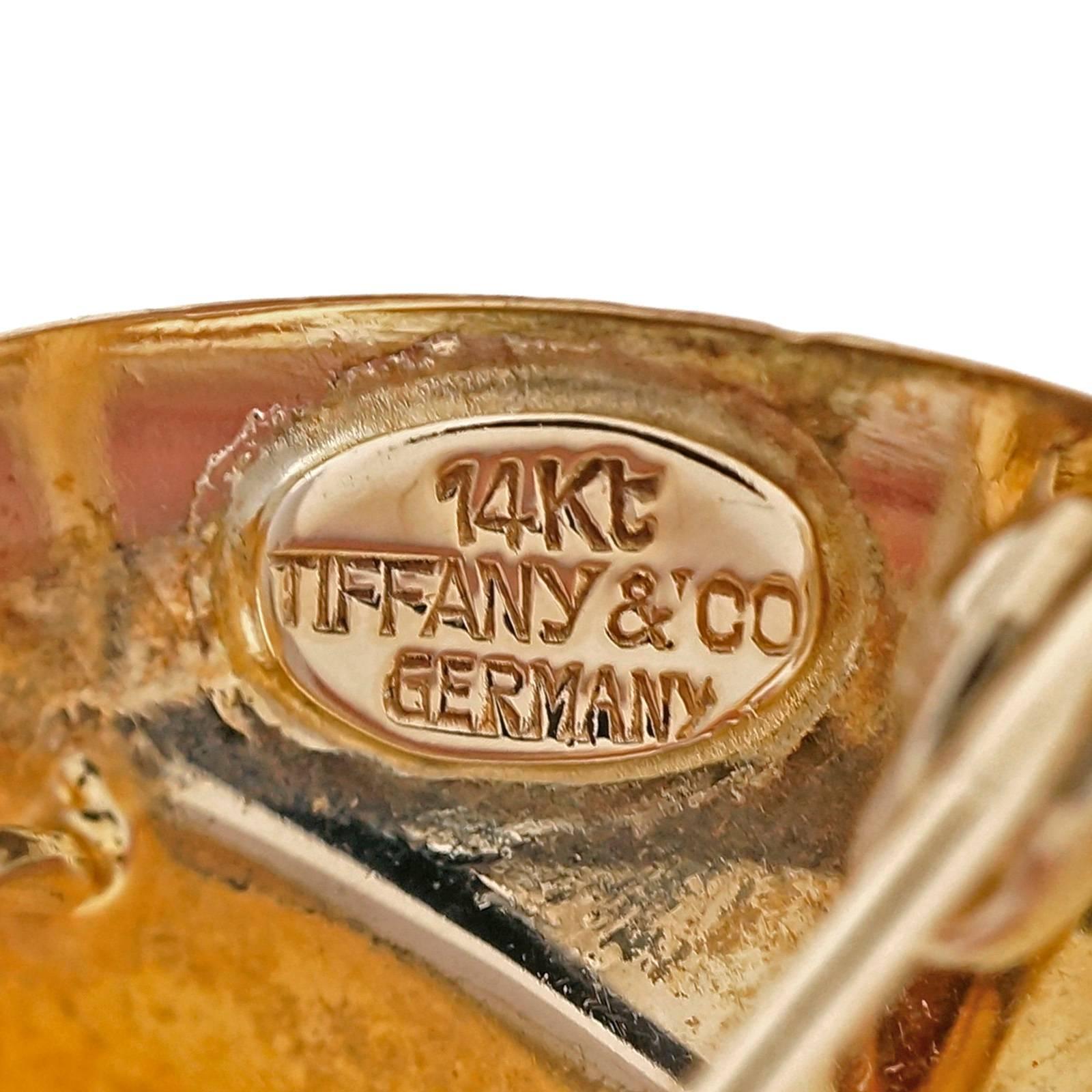 Women's Tiffany & Co. Gold Folded Leaf German Pin Pendant