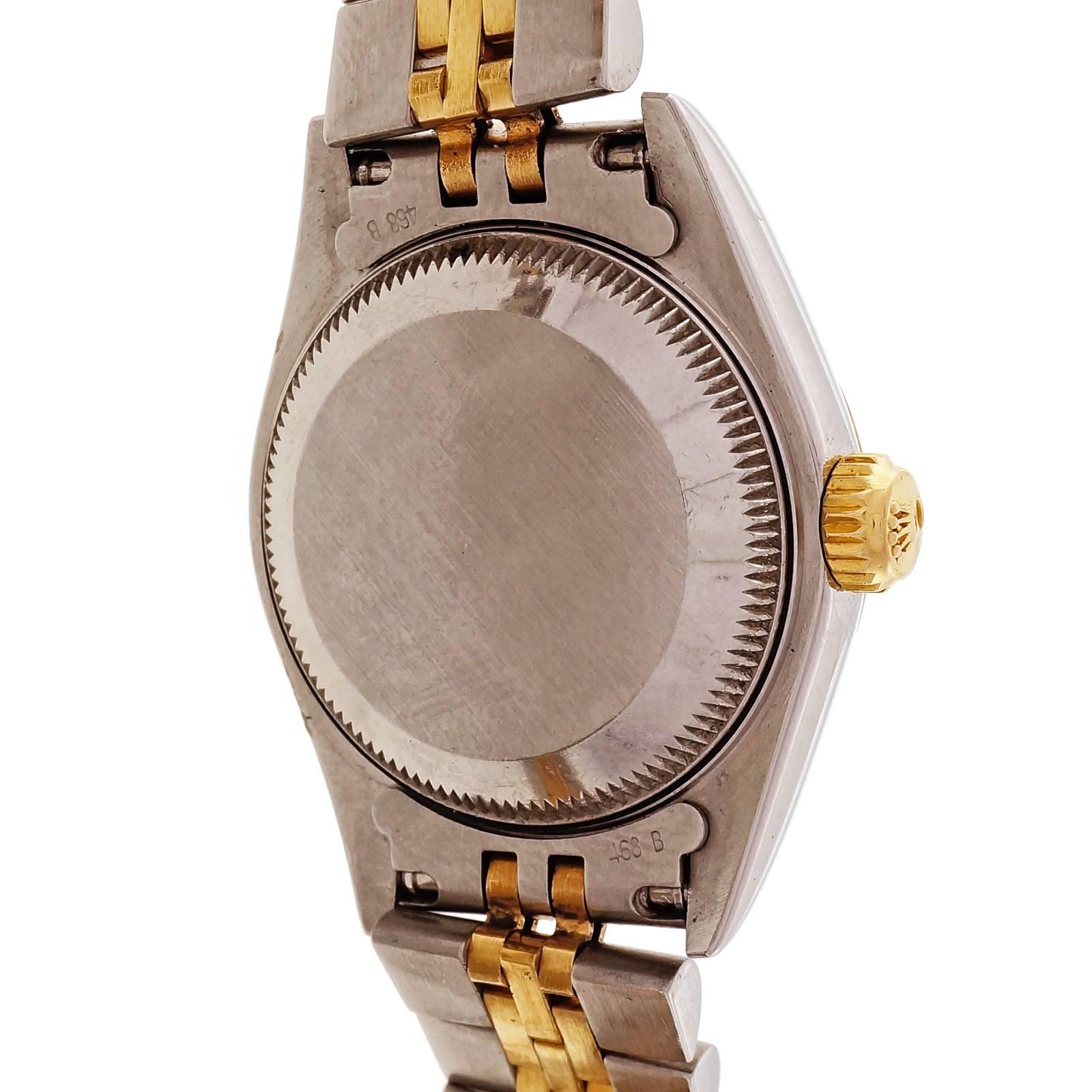 Rolex stainless Steel Yellow Gold Lady's Datejust Jubilee Wristwatch Ref 69173 1