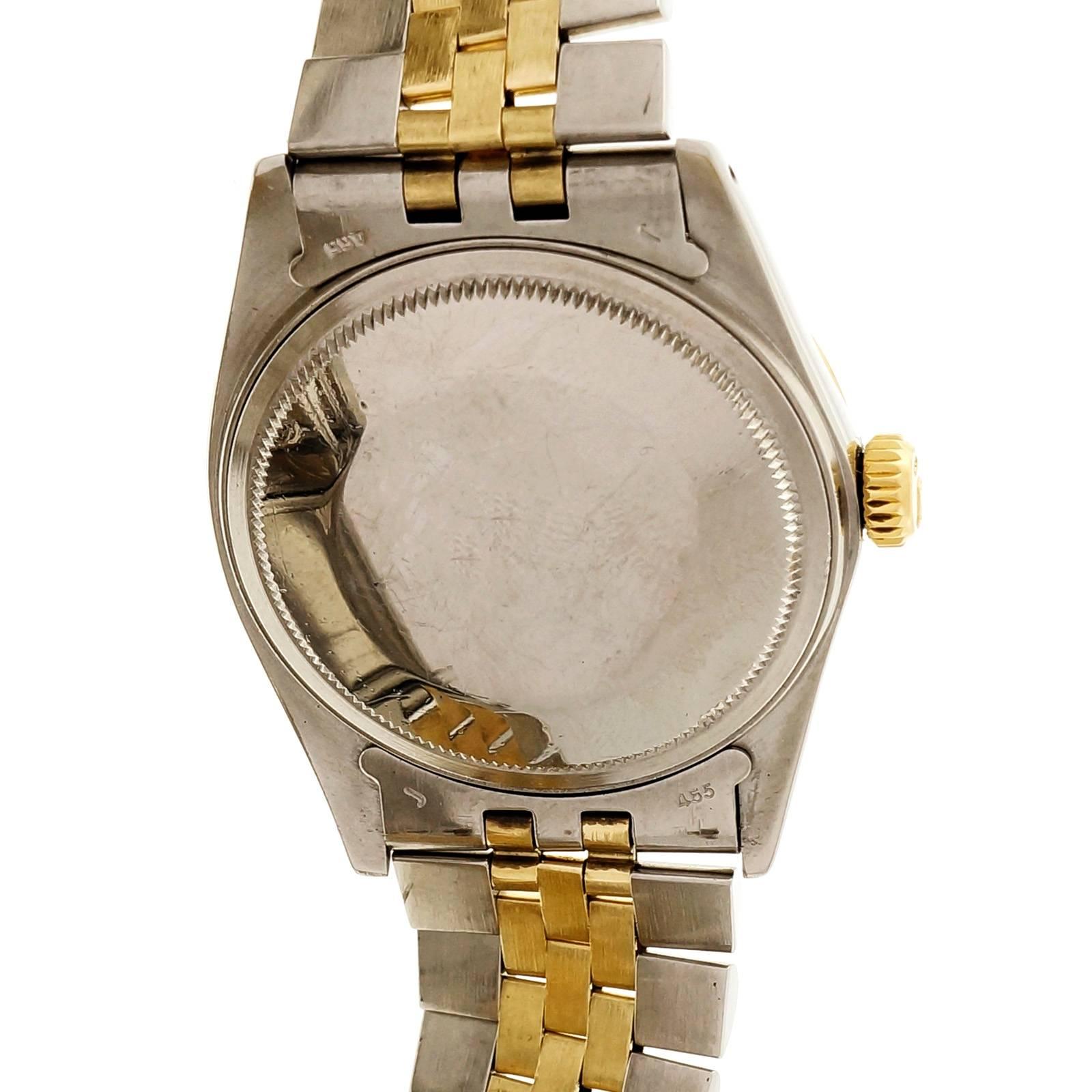 Rolex Yellow Gold Stainless Steel Datejust Custom Colored Dial Wristwatch  2