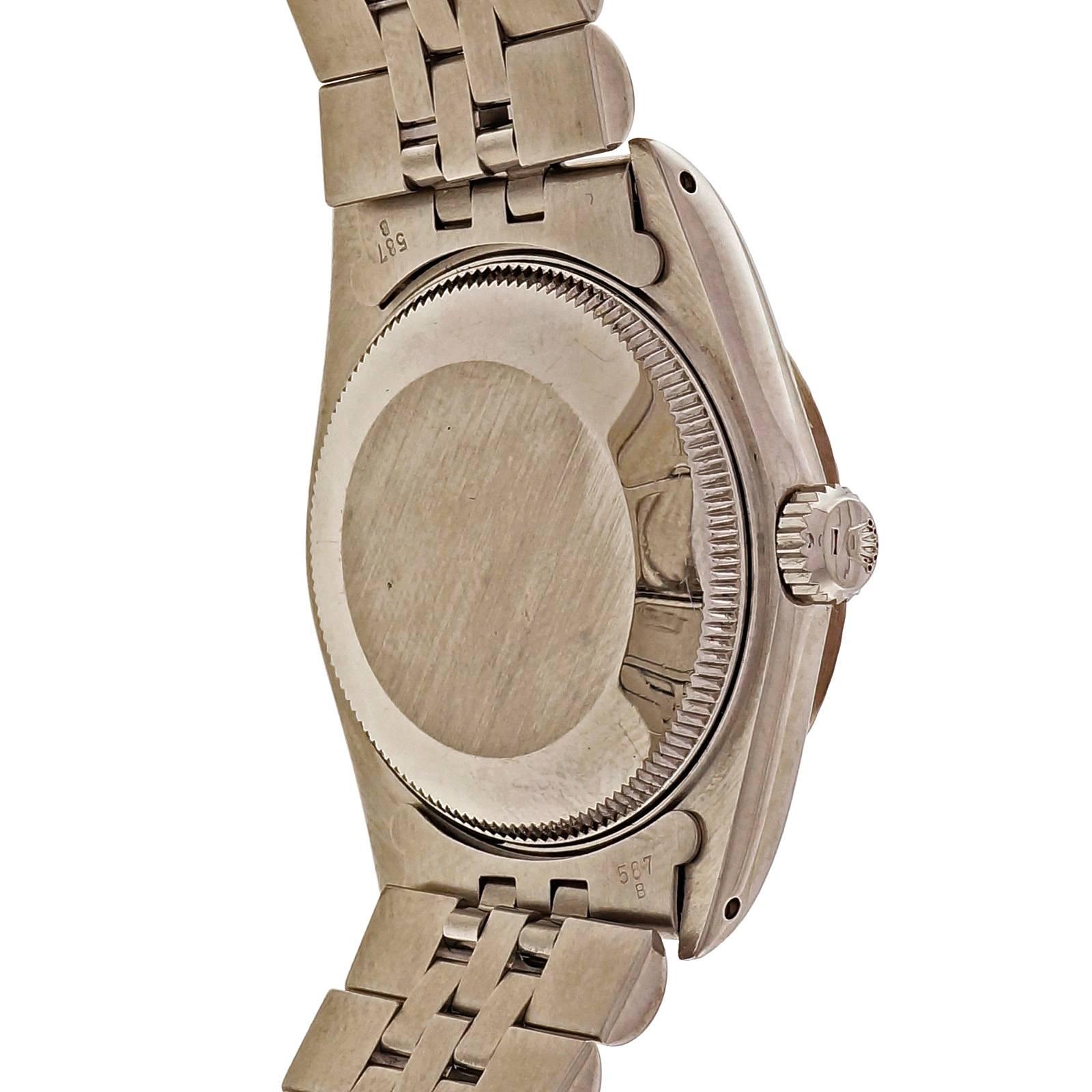 Women's Rolex stainless Steel Midsize Datejust Jubilee Band Wristwatch ref 68274