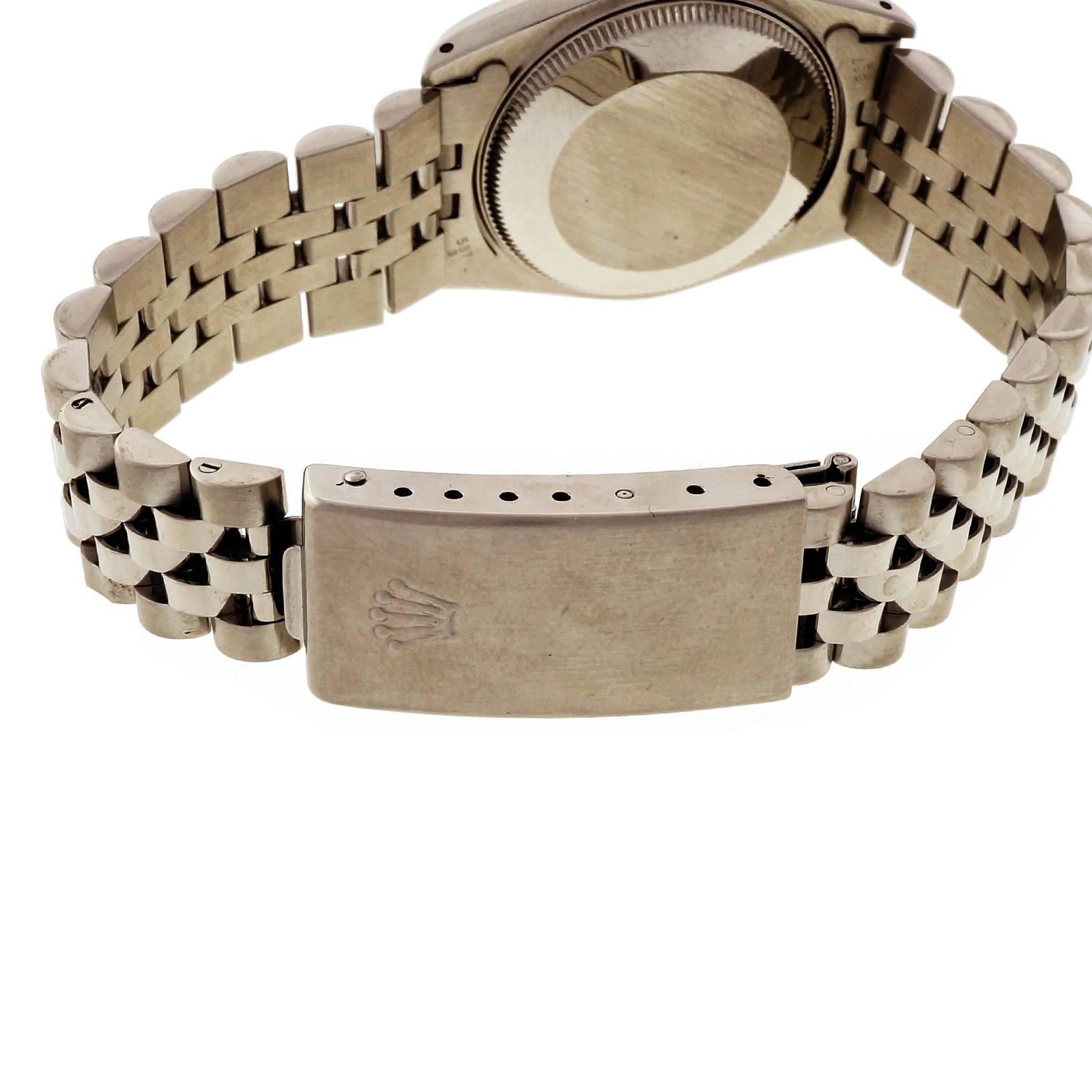 Rolex stainless Steel Midsize Datejust Jubilee Band Wristwatch ref 68274 1